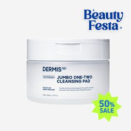 DERMIS MD Anti-Pollution Jumbo One-Two Cleansing Pad 60 Pads Makeup Remover Micellar Facial Cleanser _ Made in KOREA
